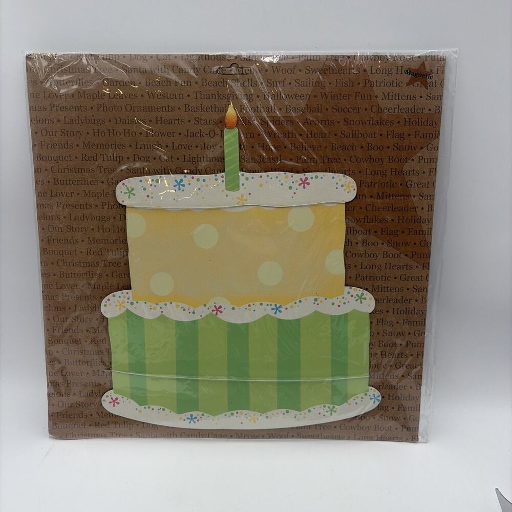 Embellish Your Story by Roeda Birthday Cake Demdaco metal Magnetic door decor